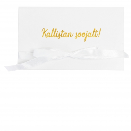 KALLISTAN SOOJALT - VALGE SAMETIST KAART