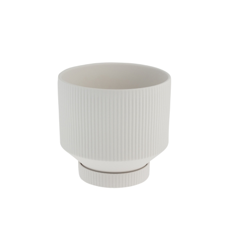 KIABY BEIGE CERAMIC FLOWER POT