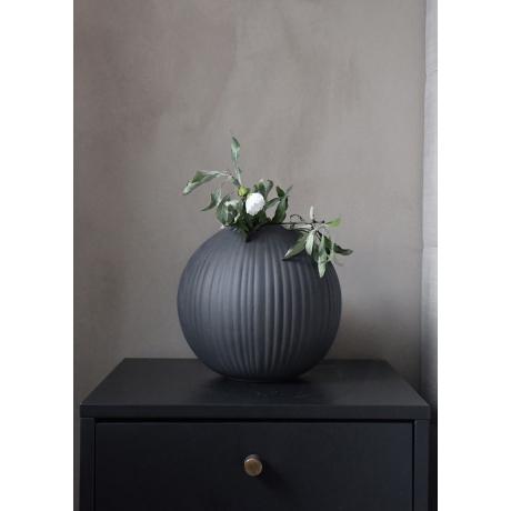 VENA DARK GREY BIG CERAMIC HAND MADE VASE