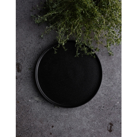 GRIMSHULT BLACK CERAMIC TRAY 28 cm