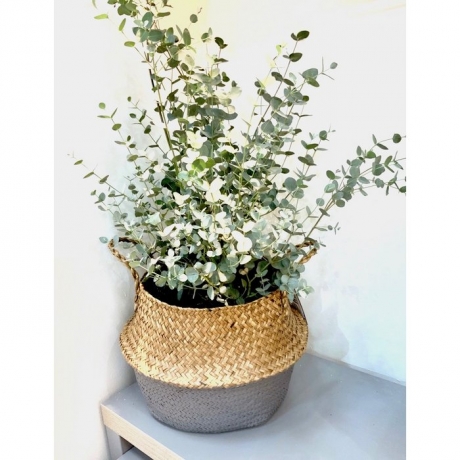 SEAGRASS BASKET (NATURAL + GREY)