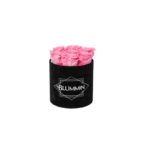 -20% SMALL BLUMMiN - BLACK VELVET BOX WITH BABY PINK ROSES NB! КОРОБКА СО СТАРЫМ ЛОГОТИПОМ