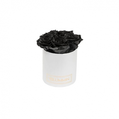 MIDI WHITE BOX WITH BLACK ROSES