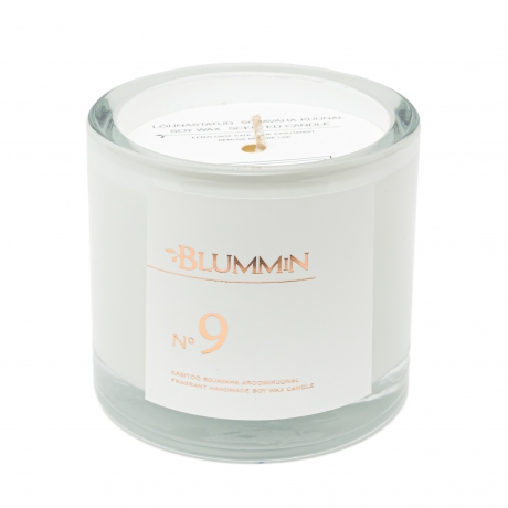 BLUMMiN WHITE SCENTED SOY WAX CANDLE 200g - Nr 9