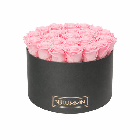 EXTRA LARGE WHITE BOX WITH ICE PINK ROSES