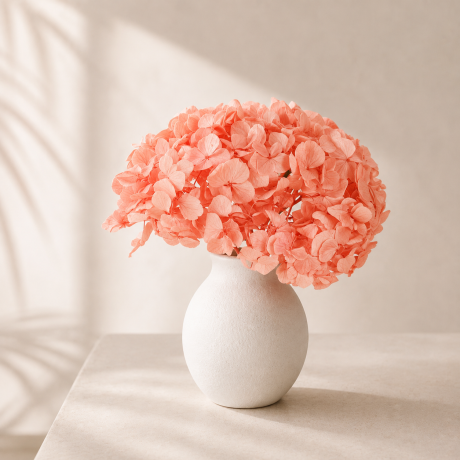 STABILISEERITUD HORTENSIA - CORAL ORANGE
