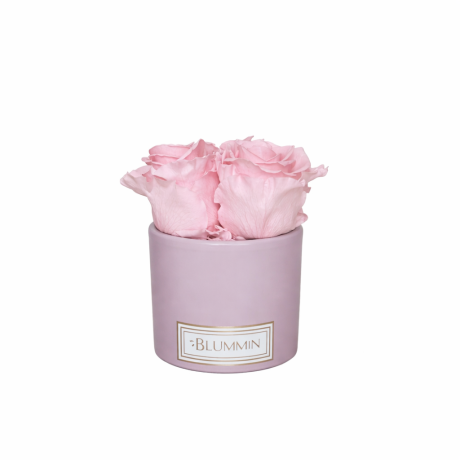 3 ROSES - PINK CERAMIC WITH BRIDAL PINK ROSES