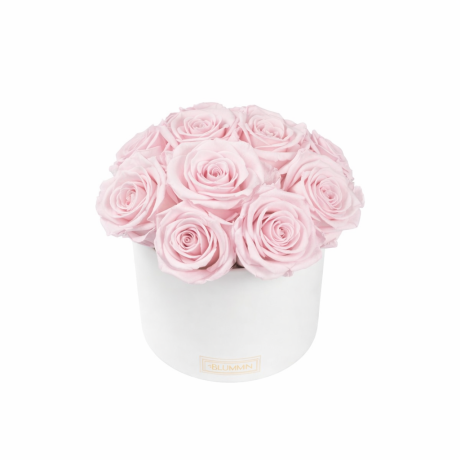 BUKETT 11 ROOSI - VALGE KERAAMIKA HELEROOSADE ROOSIDEGA