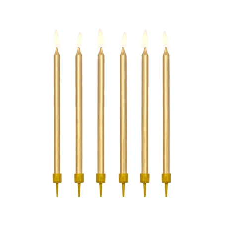  BIRTHDAY CANDLES SILVER  12,5 CM - 12 PCS