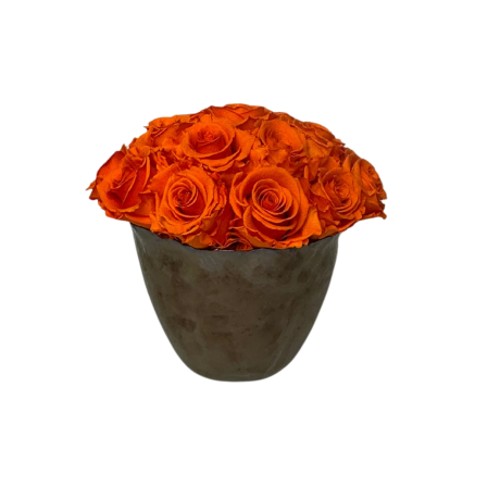 BUKETT 17-19 ROOSIGA - PRONKS KERAAMIKA ORANGE ROOSIDEGA