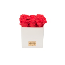 VALGE KANDILINE KERAAMIKA 9 VIBRANT RED UINUVA ROOSIGA