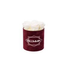 -25% SMALL BLUMMiN - DARK RED VELVET BOX WITH WHITE ROSES NB! КОРОБКА СО СТАРЫМ ЛОГОТИПОМ