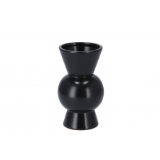 BLACK HAND MADE CERAMIC VASE BALI 16 cm