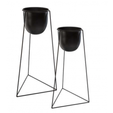 ROUND METAL FLOWER POT WITH LEGS