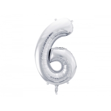NR. 6 SILVER FOLIUM BALLOON - 86 cm