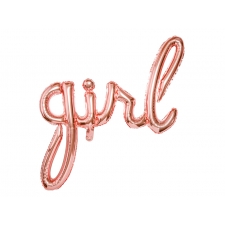 GIRL ROSE GOLD FOIL BALLOON - 77x70 cm