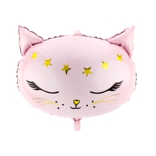 PINK DREAMY CAT FOLIUM BALLOON - 48X36 cm