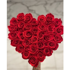 -20% RED VELVET FLOWERBOX WITH 30 VIBRANT RED ROSES