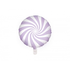 CANDY LILAC/ WHITE FOIL BALLOON - 35 CM