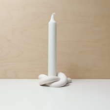 KNOT WHITE CANDLESTICK