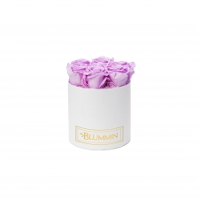 SMALL BLUMMIN WHITE BOX WITH BABY LILLY ROSES