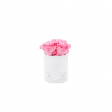 XS BLUMMIN - WHITE VELVET BOX WITH BABY PINK ROSES
