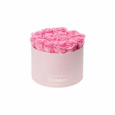 LARGE BLUMMIN - LIGHT PINK BOX WITH BABY PINK ROSES