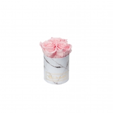 XS BLUMMiN - valge marmorkarp BRIDAL PINK roosidega