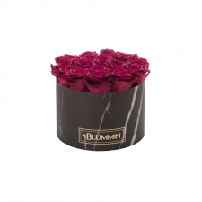 LARGE BLACK MARBLE BOX WITH CHERRY ROSES