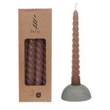 -30% TWIST CANDLE 4 TK - LIGHT TERRAKOTA
