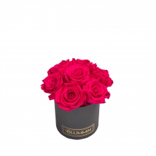 BUKETT 7 ROOSIGA - MIDI TUMEHALL KARP HOT PINK ROOSIDEGA