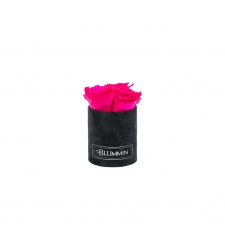 XS BLUMMiN - BLACK VELVET BOX WITH HOT PINK ROSES