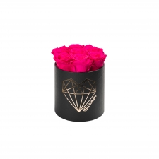 SMALL LOVE - BLACK BOX WITH HOT PINK ROSES