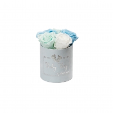 BABY BOY MIDI HELESININE SAMETKARP MIX (BABY BLUE, WHITE, MINT) ROOSIDEGA