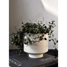 KIABY BEIGE CERAMIC FLOWER POT