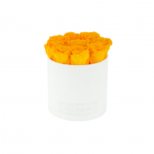  MEDIUM BLUMMIN GREEN VELVET BOX WITH YELLOW ROSES