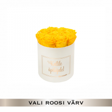 KALLILE ÕPETAJALE - MEDIUM CREAMY BOX WITH 9 ROSES