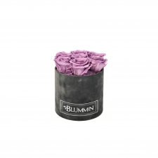 SMALL BLUMMiN - tumehall sametkarp LILAC uinuvate roosidega