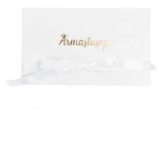 -40% ARMASTUSEGA - VALGE SAMETIST KAART