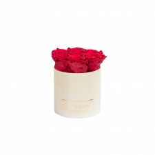 SMALL CREAM BOX WITH ROSEBERRY ROSES