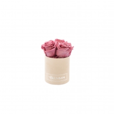 XS BLUMMIN - NUDE VELVET BOX WITH VINTAGE PINK ROSES