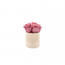 XS BLUMMiN - NUDE sametkarp VINTAGE PINK roosidega