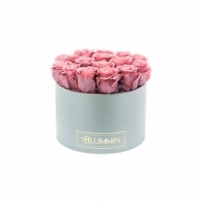 LARGE BLUMMiN - helehall karp VINTAGE PINK roosidega