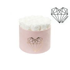 LARGE LOVE- HELEROOSA SAMETKARP WHITE ROOSIDEGA