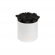 -30%  MEDIUM BLUMMIN WHITE BOX WITH BLACK ROSES