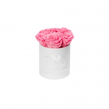 BABY GIRL 5 roosiga- valge karp BABY PINK roosidega